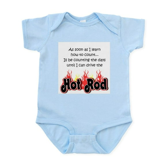 CafePress - Hot Rod Baby Count Infant Bodysuit - Baby Light Bodysuit, Size Newborn - 24 Months