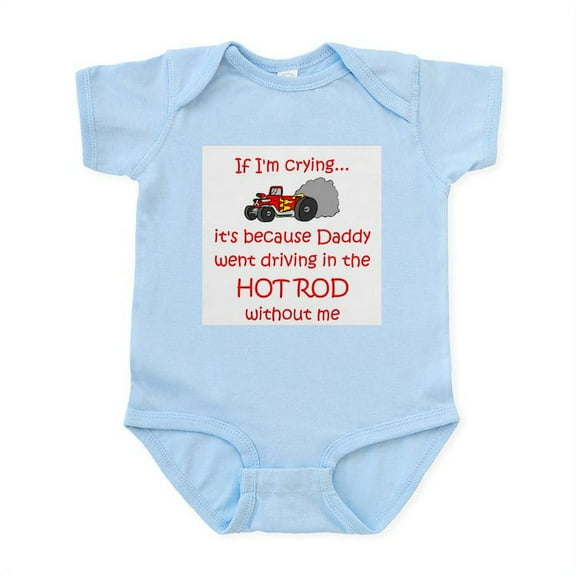 CafePress - Hot Rod Cry Dad Infant Bodysuit - Baby Light Bodysuit, Size Newborn - 24 Months