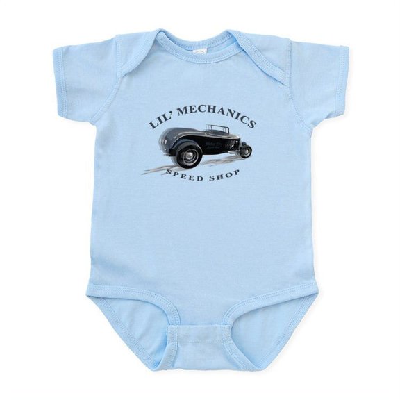 CafePress - Hot Rod Deuce Lil' Mechanic Bodysuit - Baby Light Bodysuit, Size Newborn - 24 Months