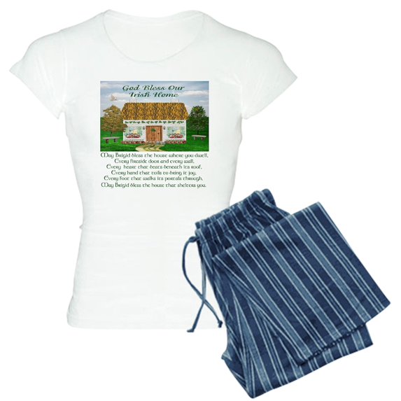 CafePress - House Blessing (Brigid) Women's Light Pajamas - Women's Short Sleeve Print T-Shirt and Pants Light Cotton Pajama Set