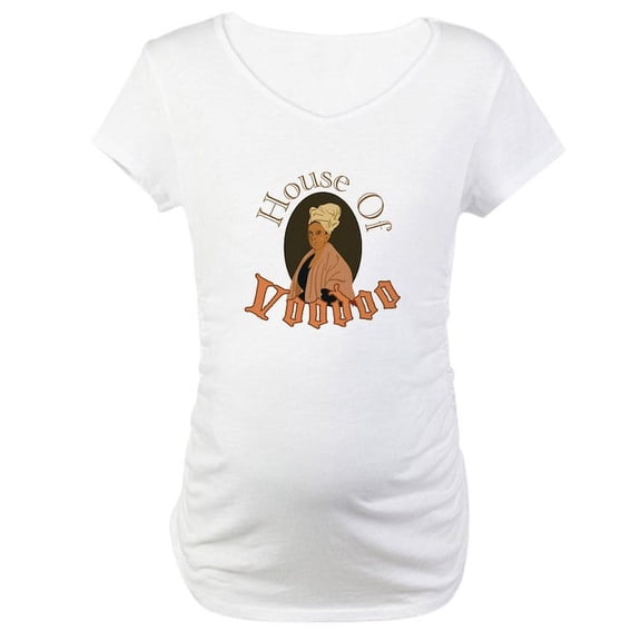 CafePress - House Of Voodoo Maternity T Shirt - Cotton Maternity T-shirt, Cute & Funny Pregnancy Tee