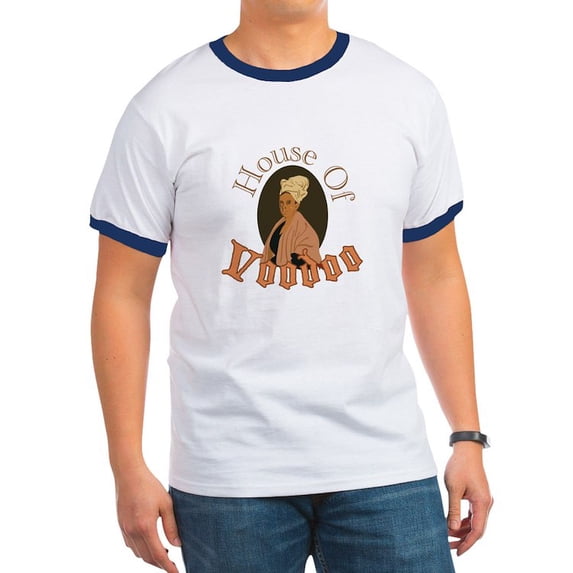 CafePress - House Of Voodoo T Shirt - 100% Cotton Ringed T-Shirt