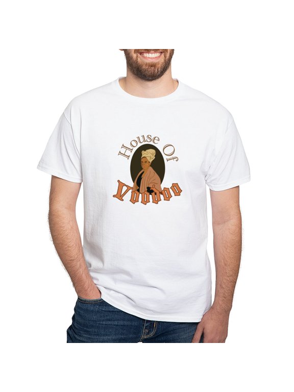 - House Of Voodoo T Shirt - Men's White Classic Cotton T-Shirts