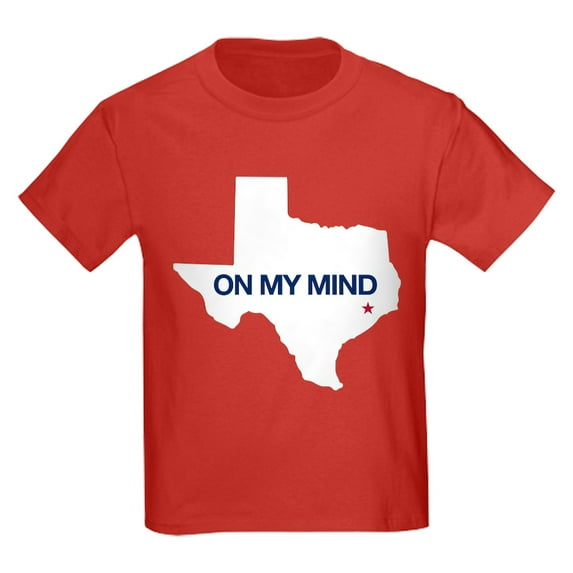 CafePress - Houston, Texas On My Mind Kids Dark T Shirt - Dark T-Shirt Kids XS-XL