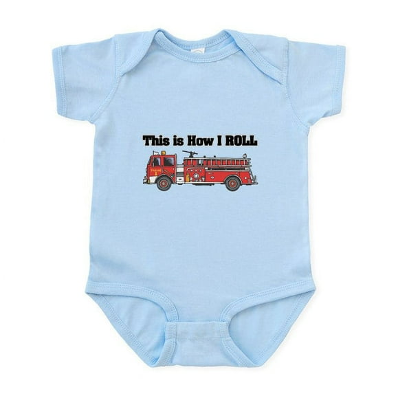 CafePress - How I Roll (Fire Engine/Truck) Infant Bodysuit - Baby Light Bodysuit, Size Newborn - 24 Months