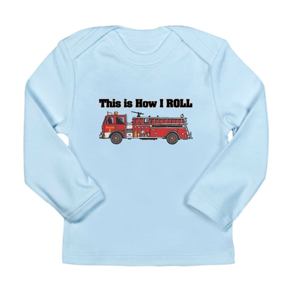 CafePress - How I Roll (Fire Engine/Truck Long Sleeve Infant T - Long Sleeve Infant T-Shirt