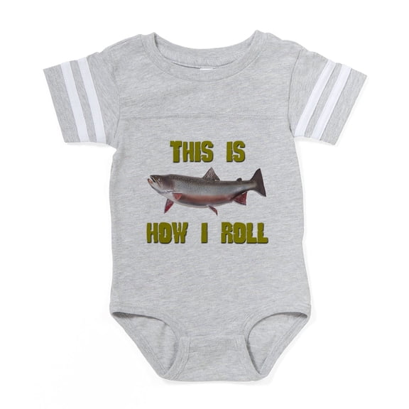 CafePress - How I Roll Fishing - Cute Infant Baby Football Bodysuit