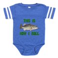 thumbnail image 1 of CafePress - How I Roll Fishing - Cute Infant Baby Football Bodysuit, 1 of 3