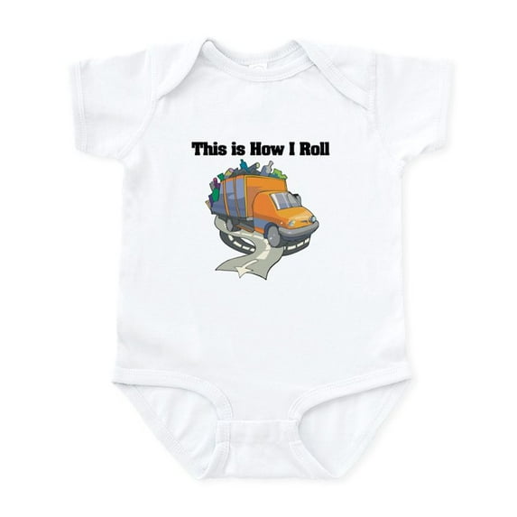 CafePress - How I Roll (Garbage Truck) Infant Bodysuit - Baby Light Bodysuit, Size Newborn - 24 Months