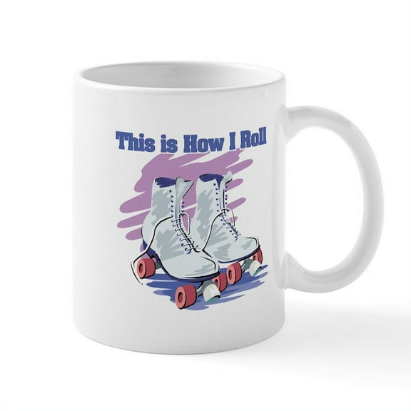 CafePress - How I Roll (Roller Skates) Mug - 11 oz Ceramic Mug - Novelty Coffee Tea Cup