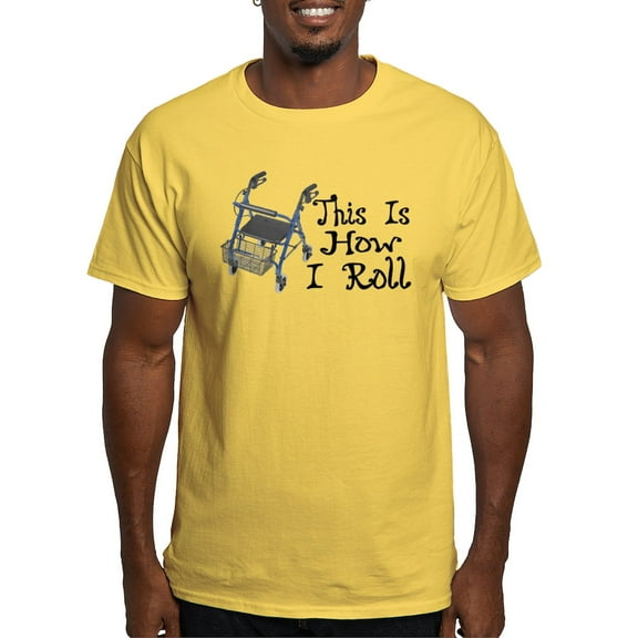 CafePress - How I Roll Walker Light T Shirt - Men's Classic Graphic T-Shirt