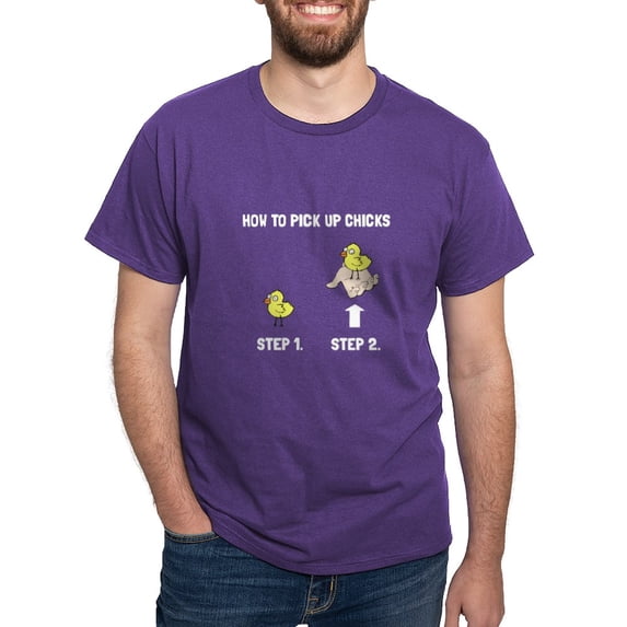 CafePress - How To Pick Up Chicks T Shirt - Men's Classic Graphic Cotton T-Shirt