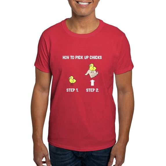 CafePress - How To Pick Up Chicks T Shirt - Men's Classic Graphic Cotton T-Shirt