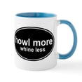 thumbnail image 1 of CafePress - Howl More Whine Less Black Oval Mug - 11 oz Ceramic Mug - Novelty Coffee Tea Cup, 1 of 6