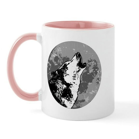 CafePress - Howlin' Wolf Mug - 11 oz Ceramic Mug - Novelty Coffee Tea Cup