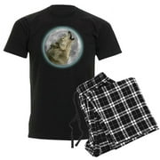 CafePress - Howling Wolf - Men's Dark Pajamas