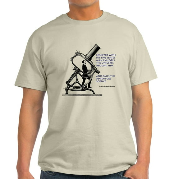 CafePress - Hubble Quote Light T Shirt - Men's Classic Graphic T-Shirt