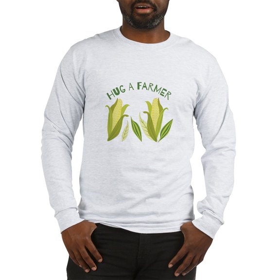 CafePress - Hug A Farmer Long Sleeve T Shirt - Unisex Cotton Long Sleeve T-Shirt