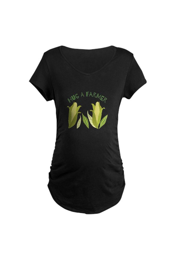 - Hug A Farmer Maternity T Shirt - Maternity Dark T-Shirt