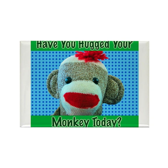CafePress - Hugged Monkey? - Rectangle Magnet, 2"x3" Refrigerator Magnet
