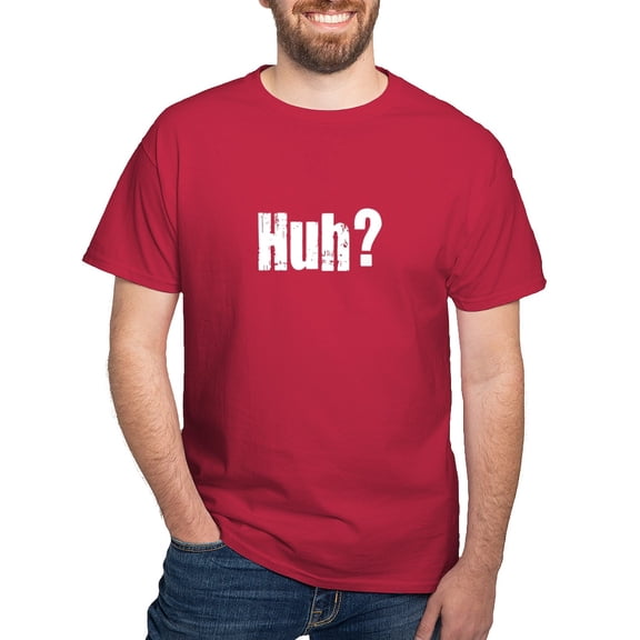 CafePress - Huh? Dark T Shirt - Men's Classic Graphic Cotton T-Shirt