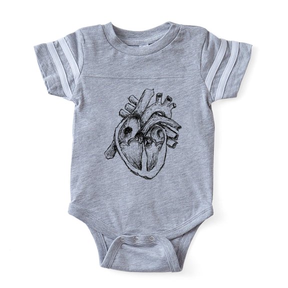 CafePress - Human Heart_Tr - Cute Infant Baby Football Bodysuit
