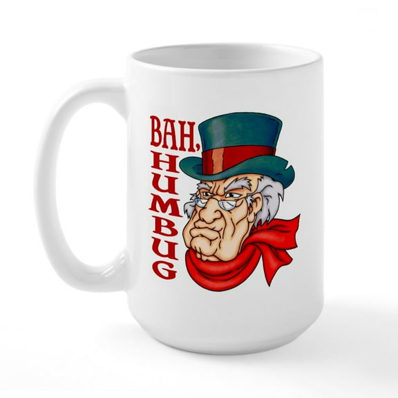 CafePress - Humbug Scrooge Large Mug - 15 oz Ceramic Large White Novelty Mug