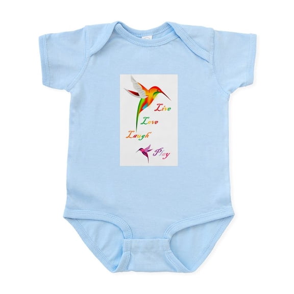 CafePress - Hummingbird Live Love Laugh P Infant Bodysuit - Baby Light Bodysuit, Size Newborn - 24 Months