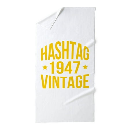 CafePress - Humor 1947 Hashtag Vintage - Large Beach Towel, Soft 30"x60" Towel with Unique Design