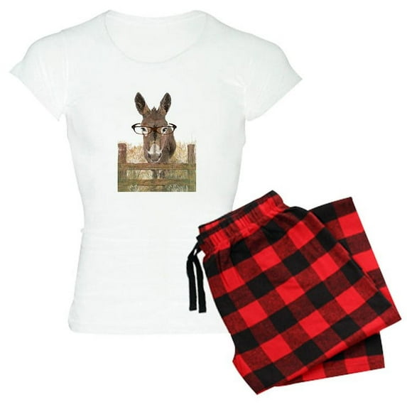 CafePress - Humorous Smart Ass Donkey Painting Pajamas - Women's Light Pajamas