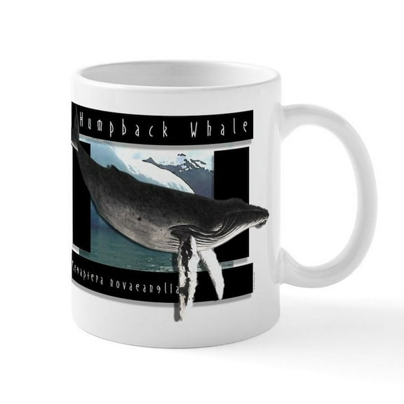 CafePress - Humpback Whale Art Mug - 11 oz Ceramic Mug - Novelty Coffee Tea Cup