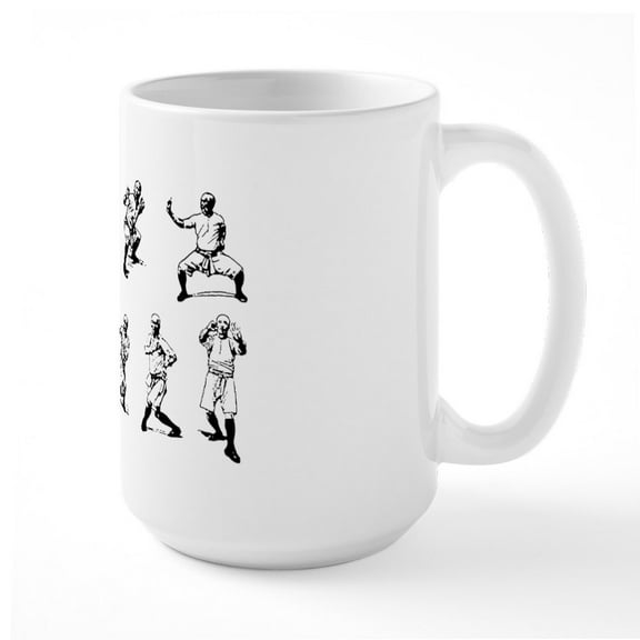 CafePress - Hung Gar Fighters Large Mug - 15 oz Ceramic Large White Novelty Mug