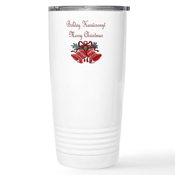 CafePress - Hungarian Christmas Stainless Steel Travel Mug - Insulated Stainless Steel Travel Tumbler 20 oz.