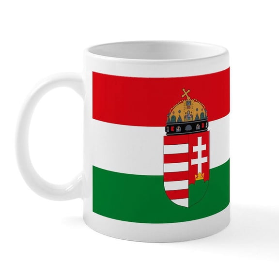 CafePress - Hungary Flag Mug - 11 oz Ceramic Mug - Novelty Coffee Tea Cup