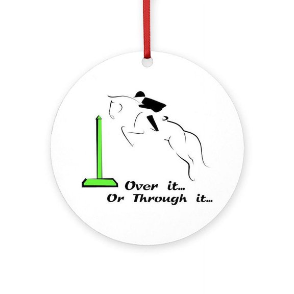 CafePress - Hunter/Jumper - Round Wood Ornament 4"
