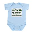 thumbnail image 1 of CafePress - Hunting.Alwaysthat Daddy Isn’Ti’M Proof Body Suit - Baby Light Bodysuit, Size Newborn - 24 Months, 1 of 4