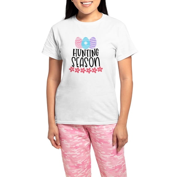 CafePress - Hunting Season Pajamas - Women's Short Sleeve Print T-Shirt and Pants Light Cotton Pajama Set