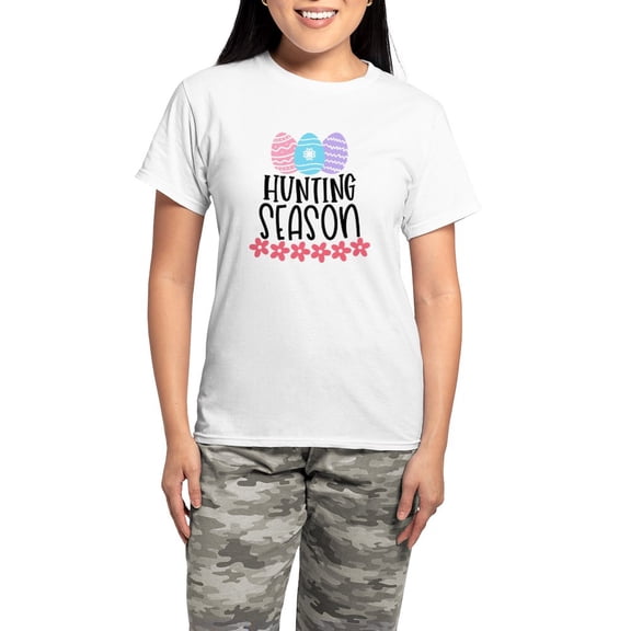 CafePress - Hunting Season Pajamas - Women's Short Sleeve Print T-Shirt and Pants Light Cotton Pajama Set