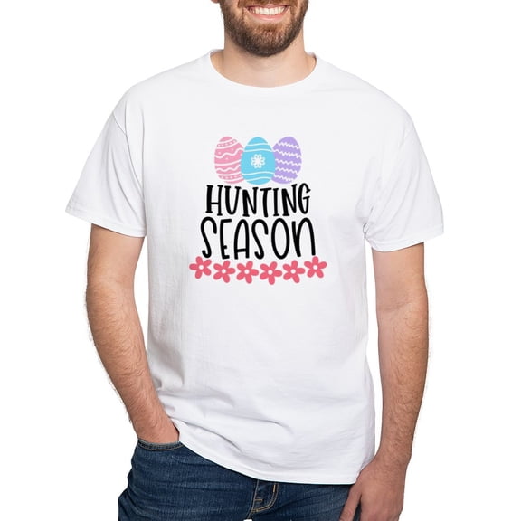 CafePress - Hunting Season T Shirt - Men's White Classic Cotton T-Shirts