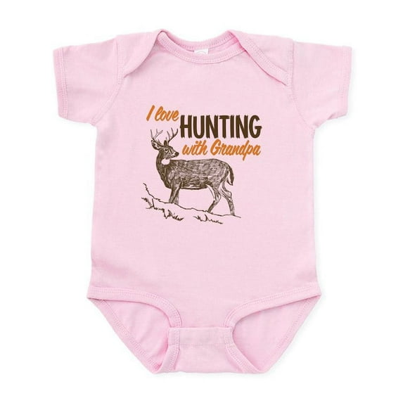 CafePress - Hunting With Grandpa Infant Bodysuit - Baby Light Bodysuit, Size Newborn - 24 Months