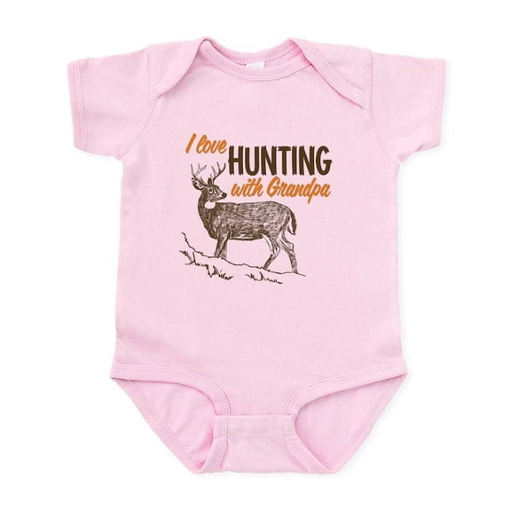 CafePress - Hunting With Grandpa Infant Bodysuit - Baby Light Bodysuit, Size Newborn - 24 Months