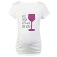 thumbnail image 1 of CafePress - Husband For Wine Maternity T Shirt - Cotton Maternity T-shirt, Cute & Funny Pregnancy Tee, 1 of 4