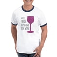 thumbnail image 1 of CafePress - Husband For Wine Ringer T - 100% Cotton Ringed T-Shirt, 1 of 4