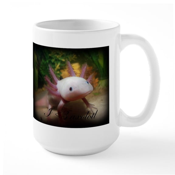 CafePress - I <3 Axolotl Mugs - 15 oz Ceramic Large White Novelty Mug