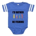 thumbnail image 1 of CafePress - I'D Rather Be Fishing - Cute Infant Baby Football Bodysuit, 1 of 3