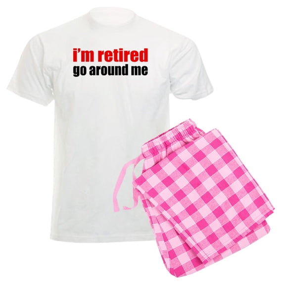 CafePress - I'M Retired Go Around Me Pajamas - Men's Light Loose Fit Cotton Pajama Set