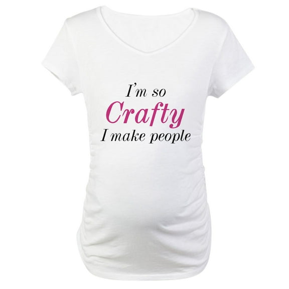 CafePress - I'M So Crafty Maternity T Shirt - Cotton Maternity T-shirt, Cute & Funny Pregnancy Tee