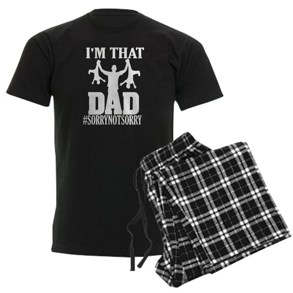 CafePress - I'M That Dad Sorry Not Sorry Fathers D Pajamas - Men's Dark Loose Fit Cotton Pajama Set