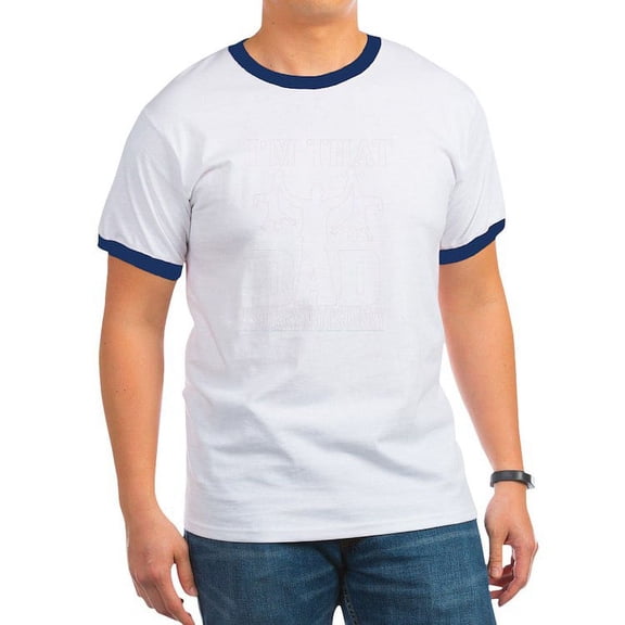 CafePress - I'M That Dad Sorry Not Sorry Fathers D T Shirt - 100% Cotton Ringed T-Shirt