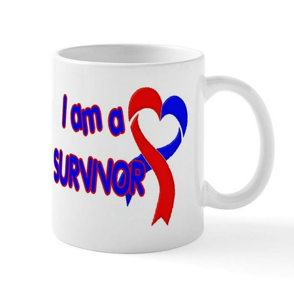CafePress - I AM A CHD SURVIVOR Mug - 11 oz Ceramic Mug - Novelty Coffee Tea Cup